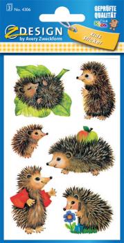 Hedgehog paper stickers